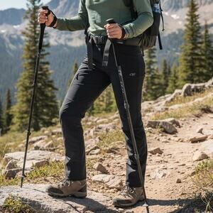 Outdoor research black straight leg hiking outdoor wear pants women's size 2